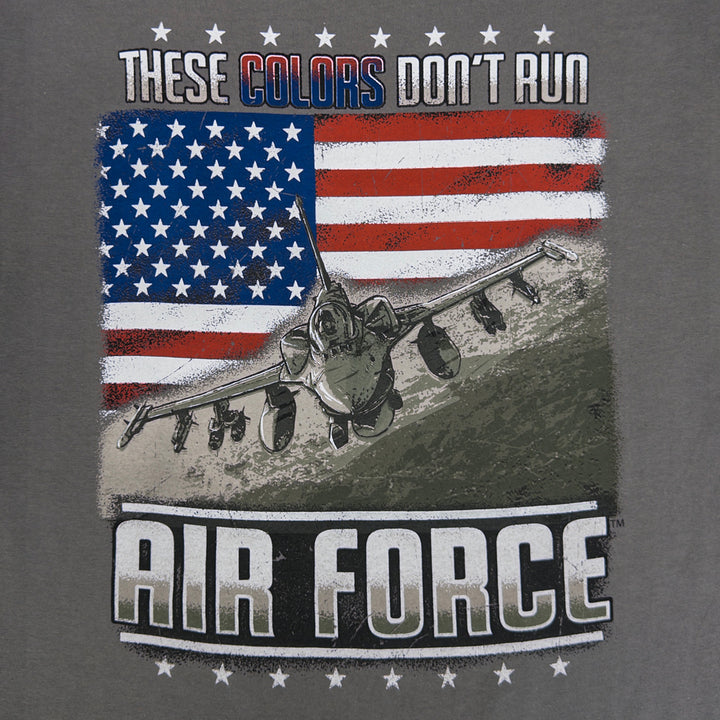 Air Force These Colors Don't Run Flag T-Shirt (Charcoal)