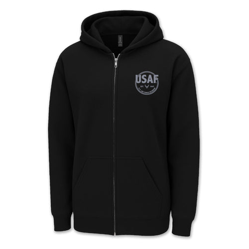 Air Force Veteran Left Chest Full Zip