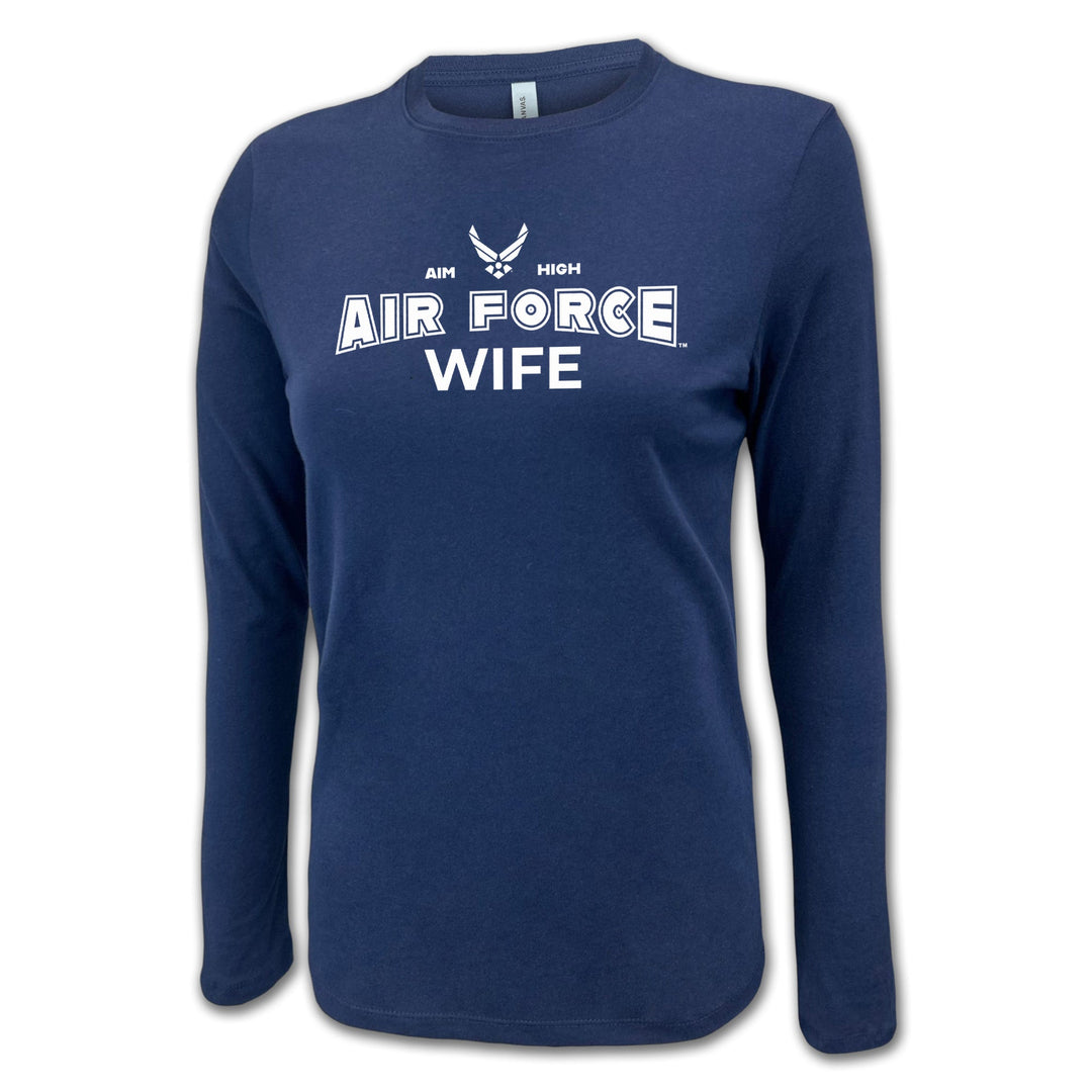 Air Force Wife Women's Long Sleeve T-Shirt (Navy)