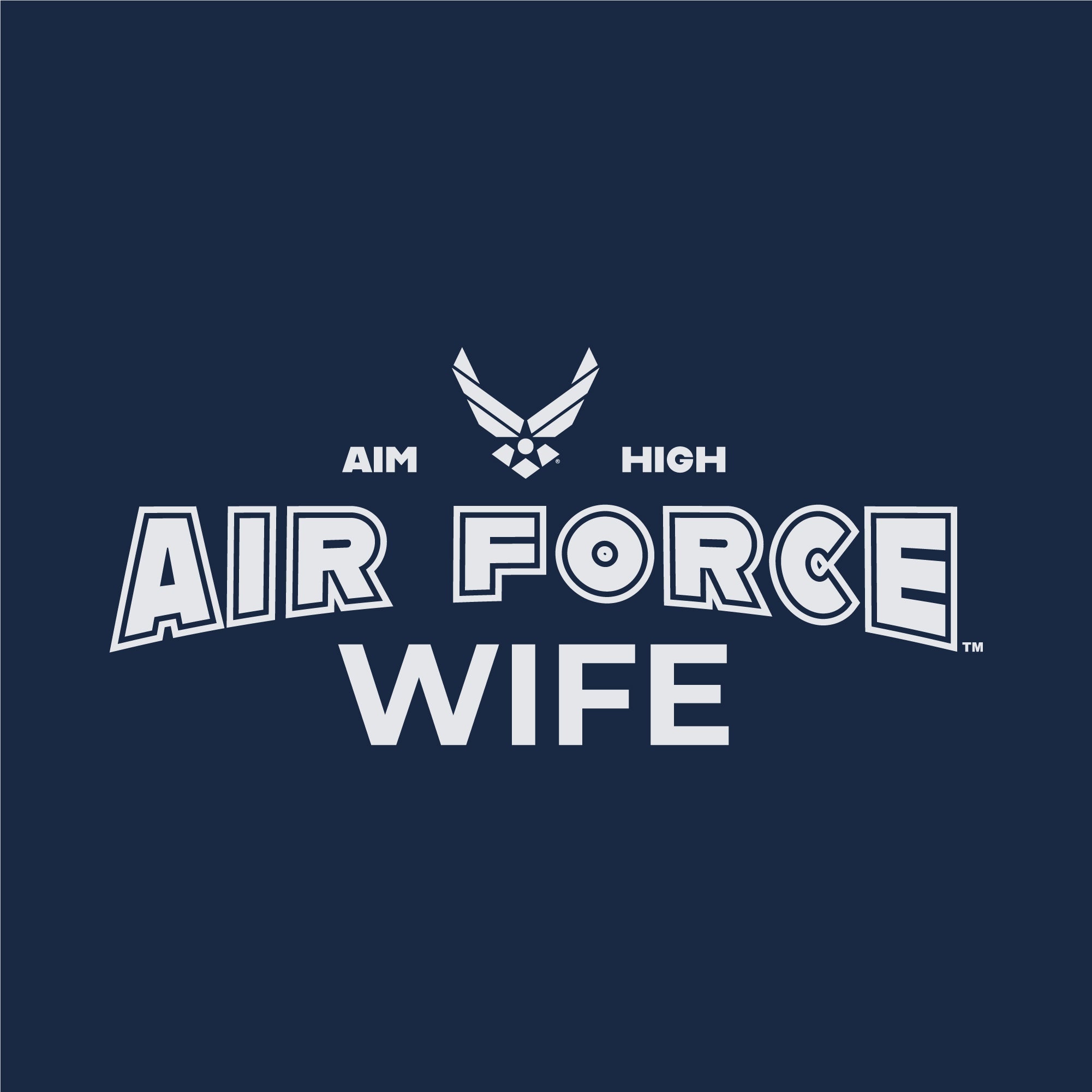 Air Force Wife Ladies T-Shirt (Navy)