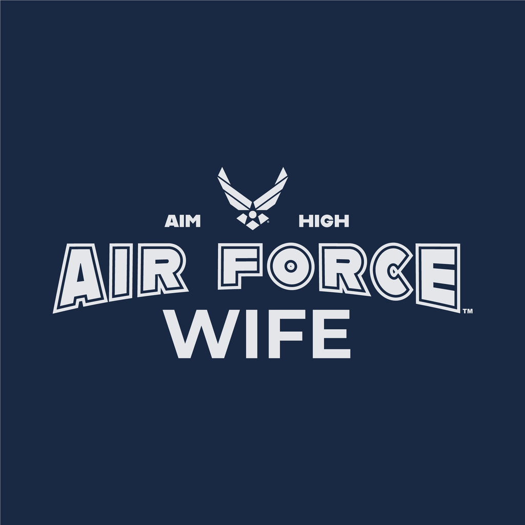 Air Force Wife Ladies T-Shirt (Navy)