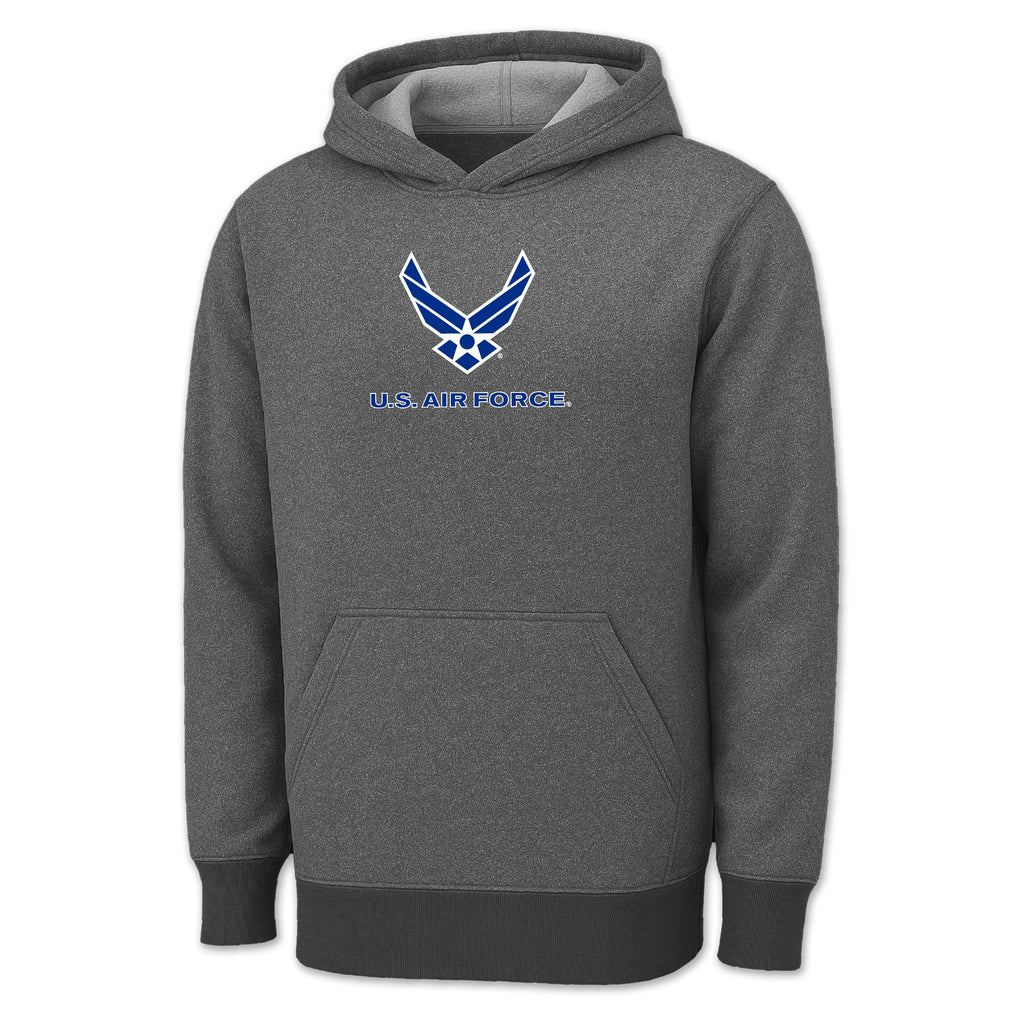 Air Force Wings Center Chest Performance Hood (Grey)