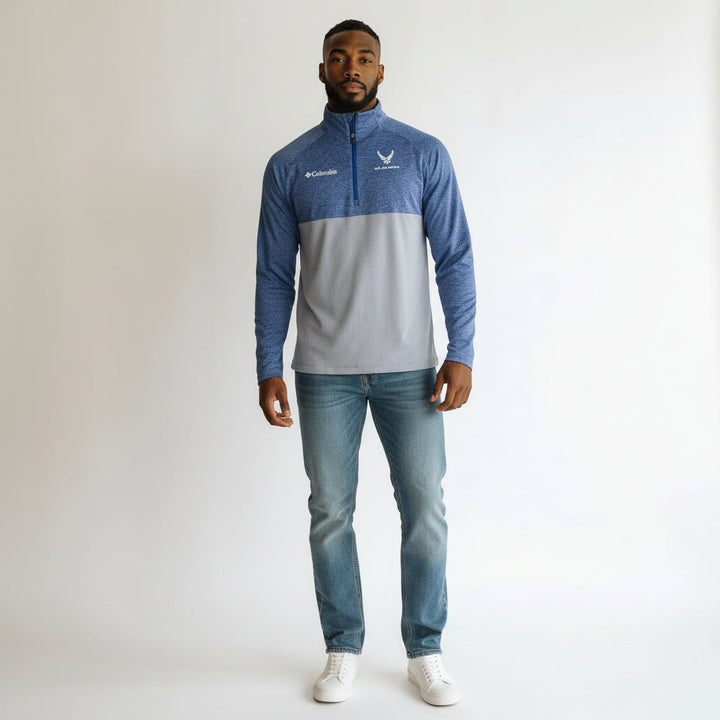 Air Force Wings Columbia Rockin' It 1/4 Zip Pullover*