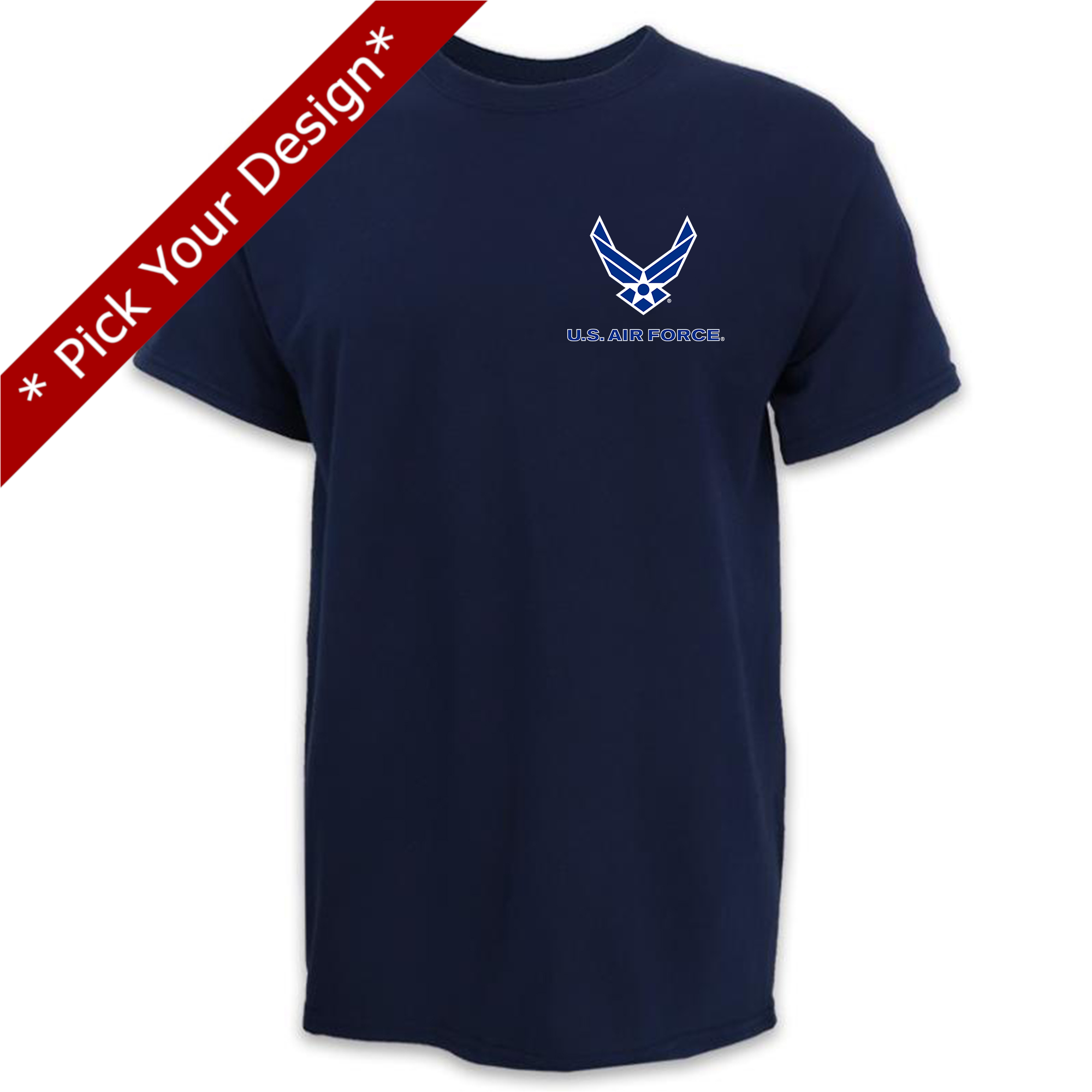 Pick Your Design Air Force T-Shirt (Navy)