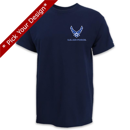 Pick Your Design Air Force T-Shirt (Navy)