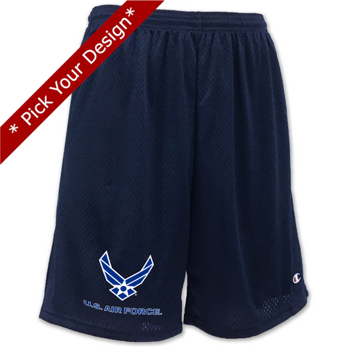 Pick Your Design Air Force Mesh Shorts (Navy)