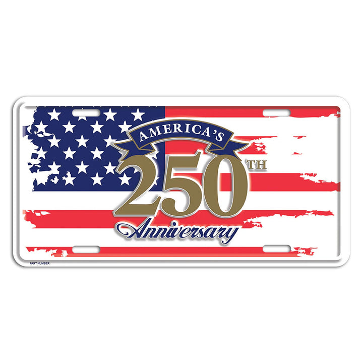 America's 250th Anniversary Flag Metal License Plate