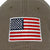 American Flag Relaxed Fit Hat (Khaki)