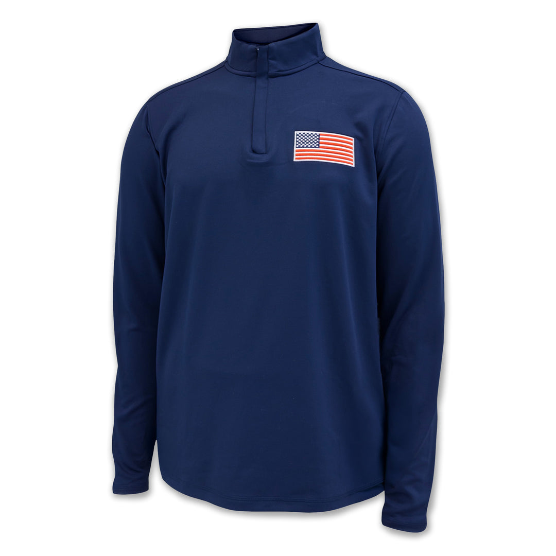 American Flag Under Armour Men's Motion 1/4 Zip (Navy)