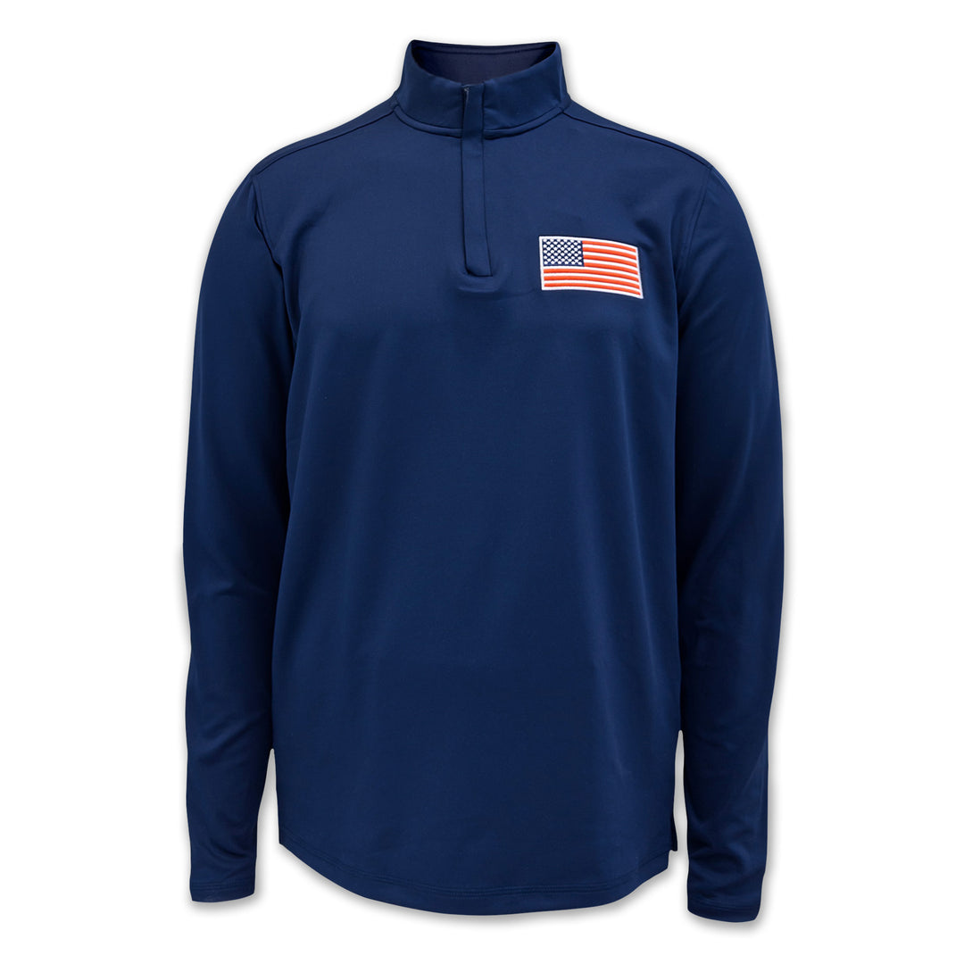 American Flag Under Armour Men's Motion 1/4 Zip (Navy)