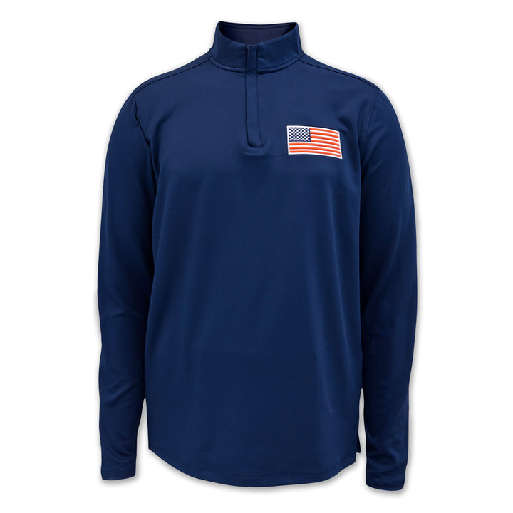 American Flag Under Armour Men's Motion 1/4 Zip (Navy)