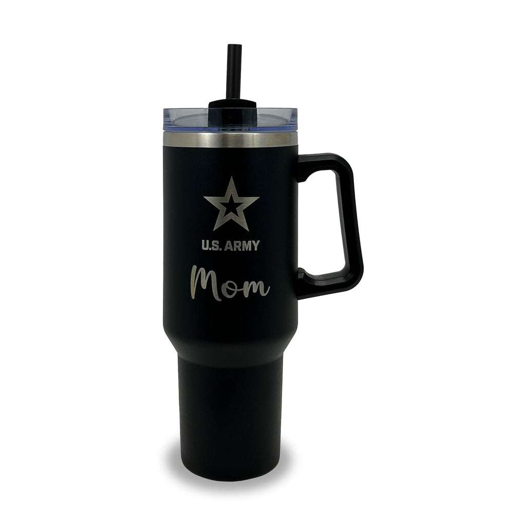 Army Mom 40oz Stainless Steel Travel Mug (Black)