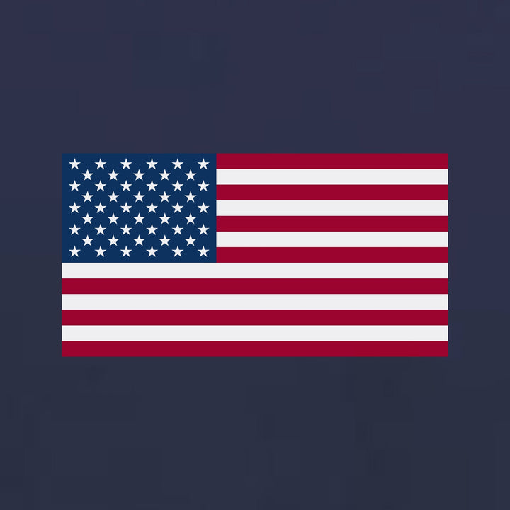 USA Flag Left Chest Long Sleeve T-Shirt
