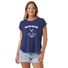 Load image into Gallery viewer, Air Force Ladies Sweet Tee (Navy)