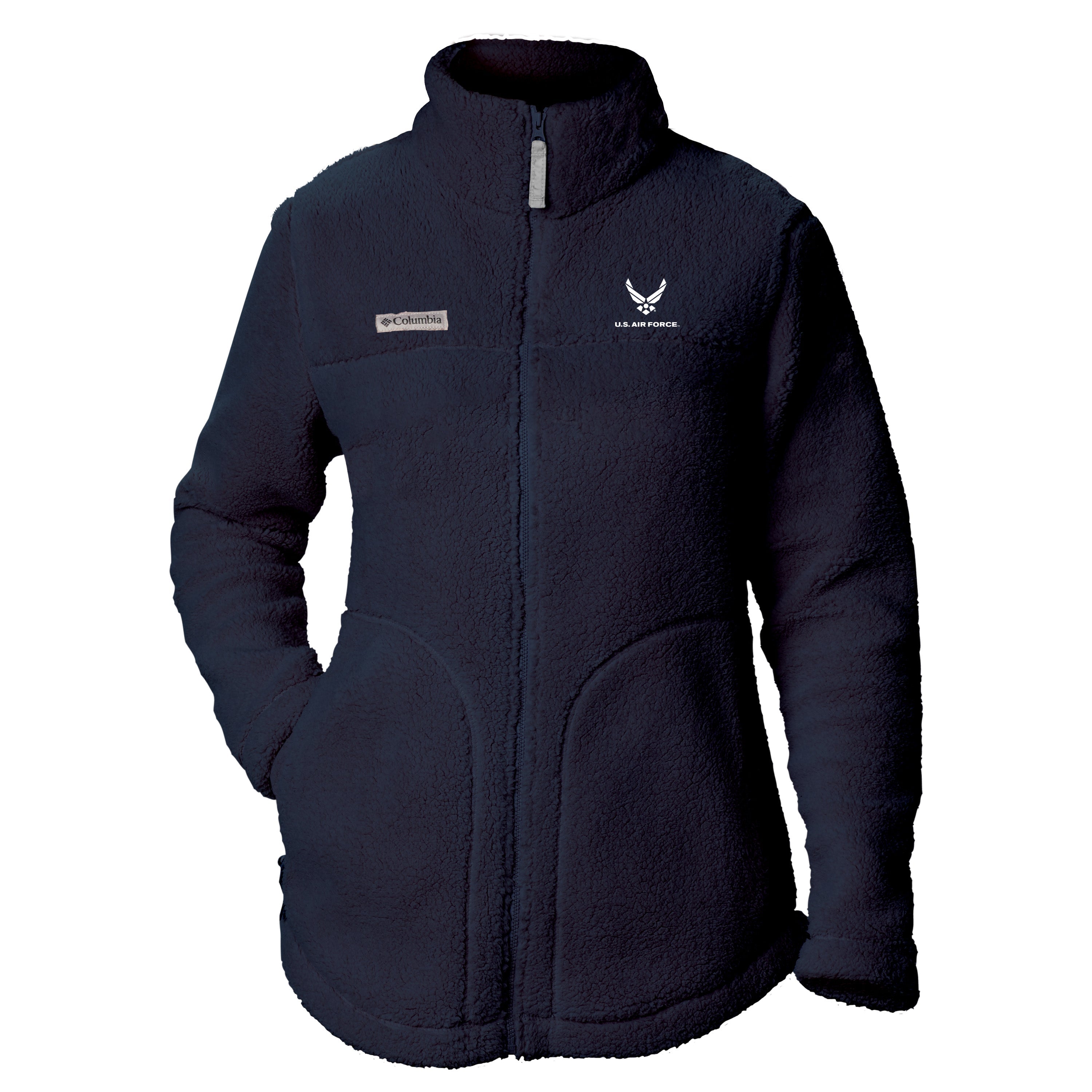 Air Force Wings Columbia Women's West Bend Full Zip Fleece Jacket (Navy)*
