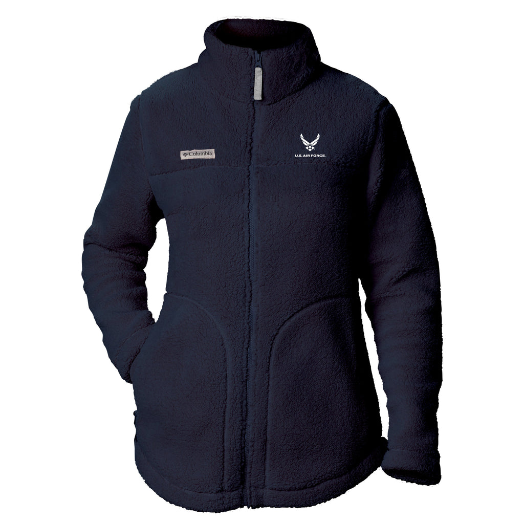 Air Force Wings Columbia Women's West Bend Full Zip Fleece Jacket (Navy)*