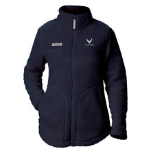 Load image into Gallery viewer, Air Force Wings Columbia Women&#39;s West Bend Full Zip Fleece Jacket (Navy)*