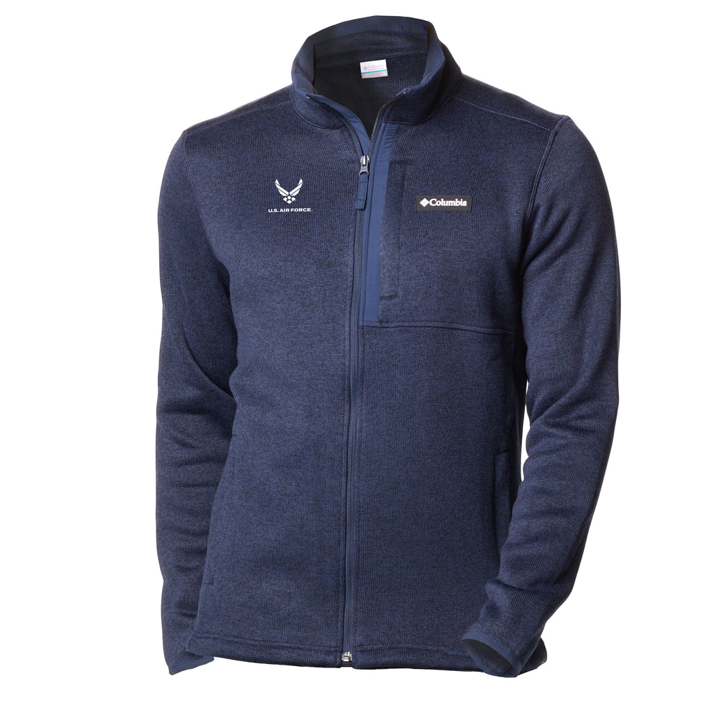 Air Force Wings Columbia Sweater Weather Full Zip Fleece Jacket (Navy)*