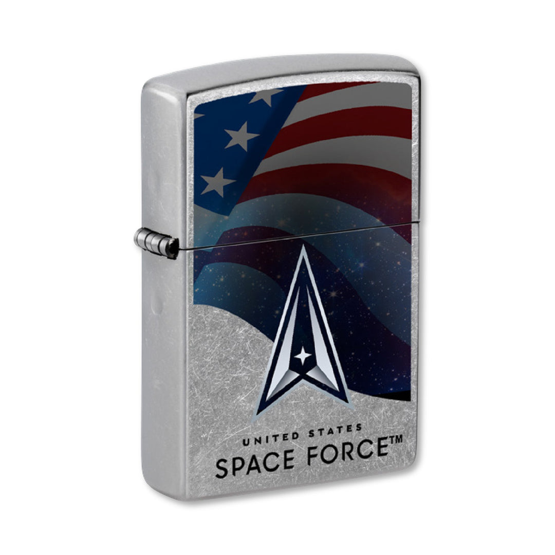 United States Space Force Street Chrome Zippo