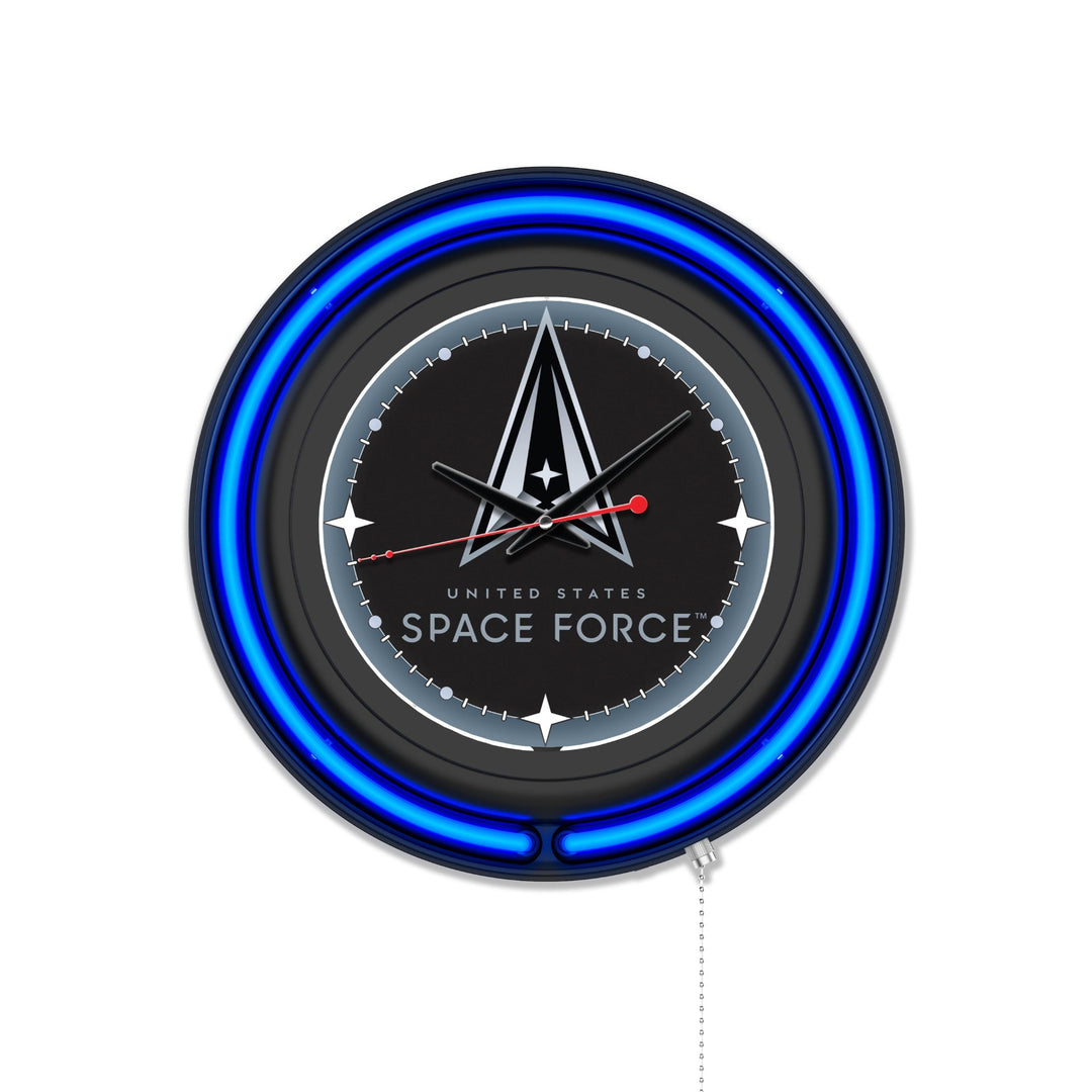 United States Space Force Double Neon Wall Clock*