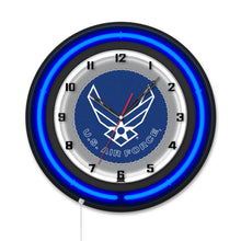 Load image into Gallery viewer, United States Air Force Double Neon Wall Clock*