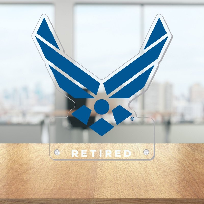 Air Force Wings Retired Acrylic Sign*