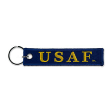 Load image into Gallery viewer, USAF Fly Fight Win Double Sided Embroidered Key Chain