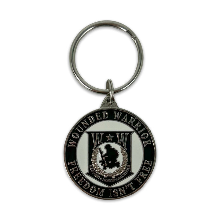 Wounded Warrior Freedom Isn't Free Double Sided Key Ring