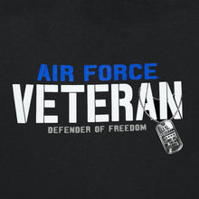 Load image into Gallery viewer, Air Force Veteran Defender Hood (Black)