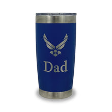 Load image into Gallery viewer, Air Force Dad 20oz Stainless Steel Tumbler (Royal)