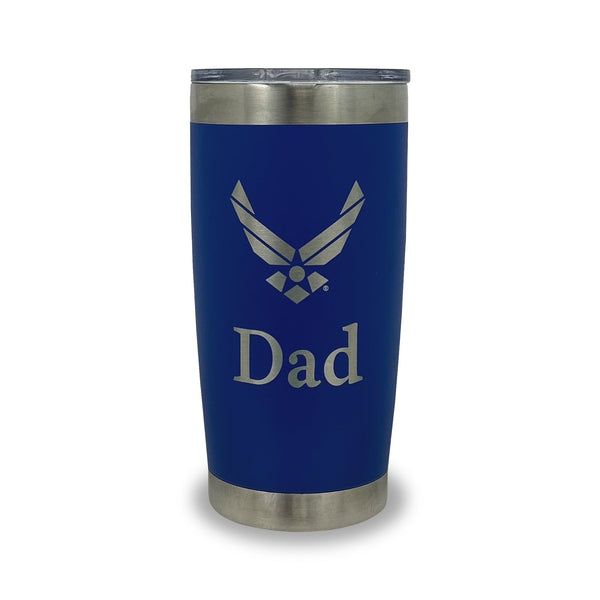 air force stainless coffee mug Air Force Dad 20oz Stainless Steel Tumbler (Royal) – Air Force Gear
