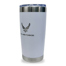 Load image into Gallery viewer, Air Force Wings Stainless Steel Laser Etched 20oz Tumbler (White)