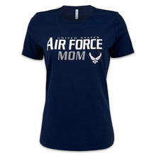 Load image into Gallery viewer, Ladies United States Air Force Mom T-Shirt (Navy)