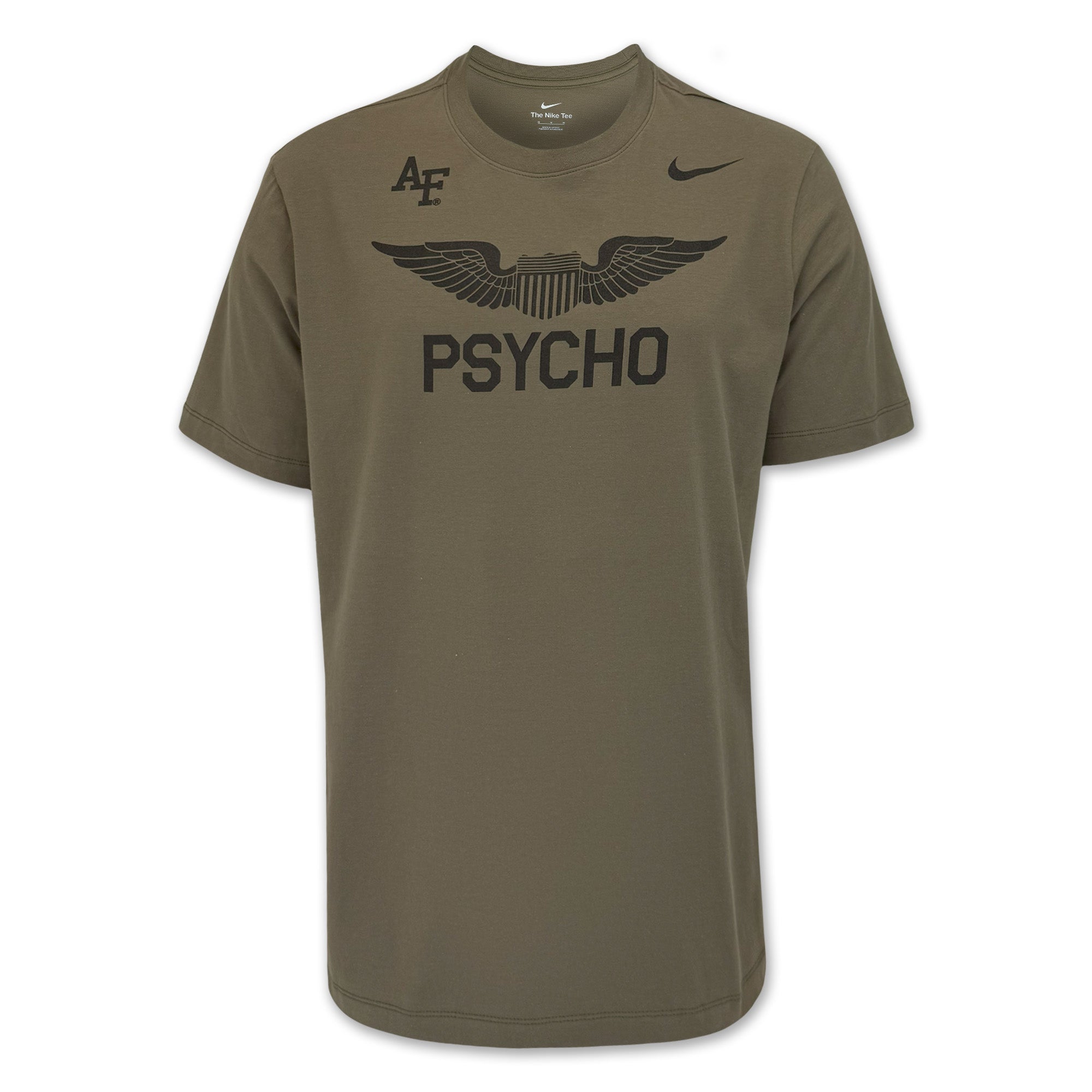 Air Force Nike Rivalry Psycho Core Cotton T-Shirt (Olive)