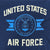 Air Force Vintage Basic Seal Long Sleeve T-Shirt (Navy)