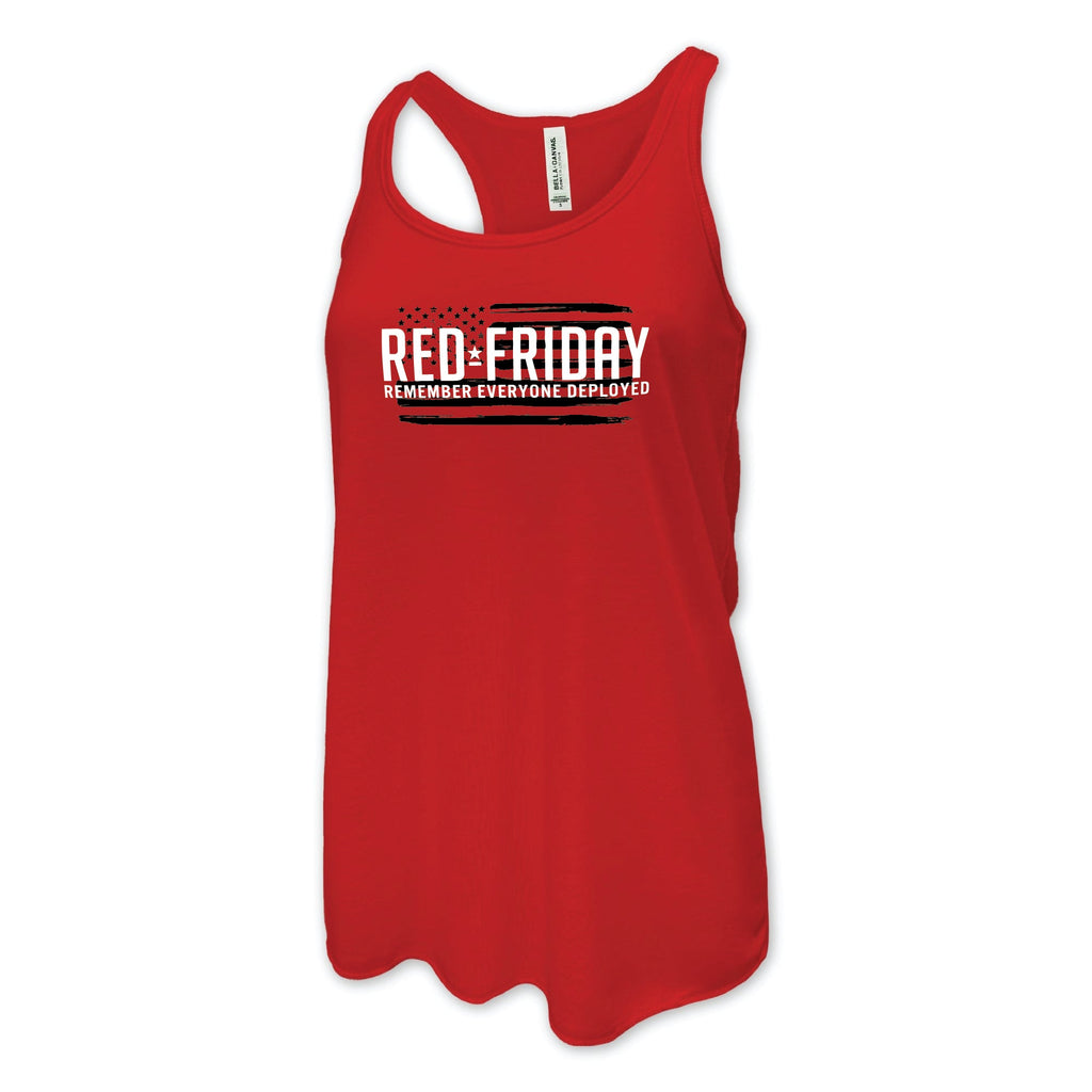 RED Friday Ladies Full Chest Racerback Tank (Red)