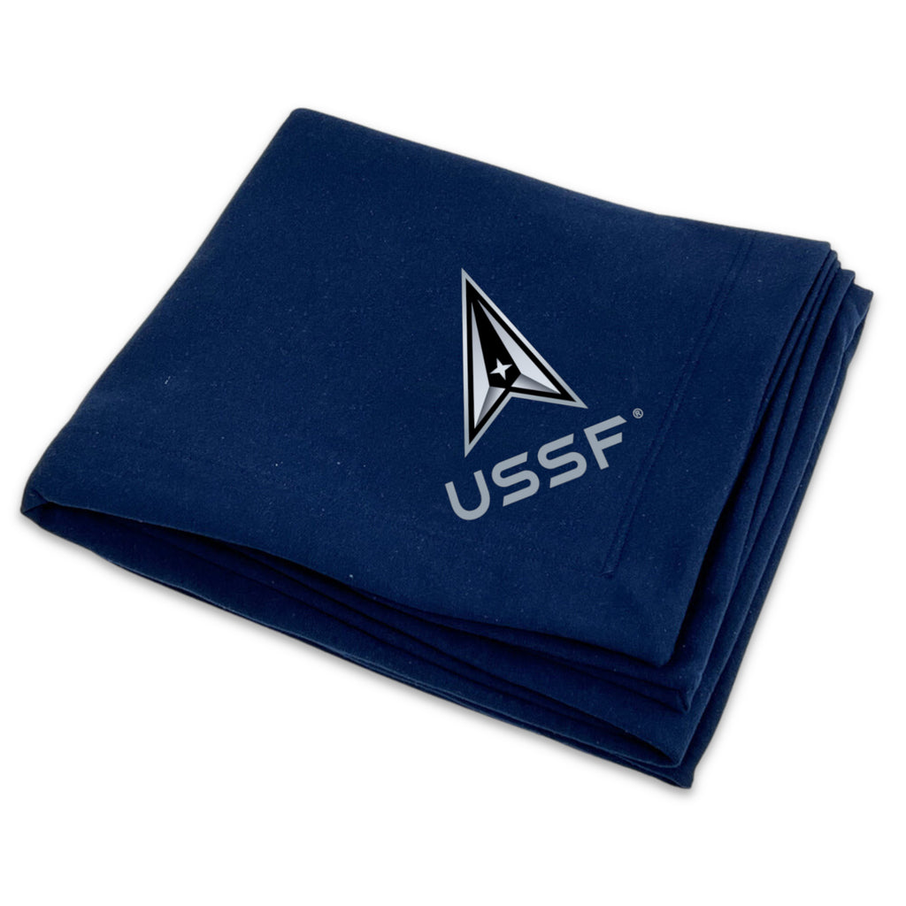 Space Force Dryblend Fleece Stadium Blanket (Navy)