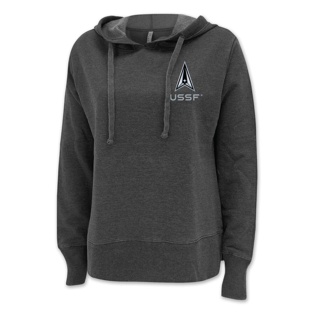 Space Force Delta Left Chest Ladies Hood