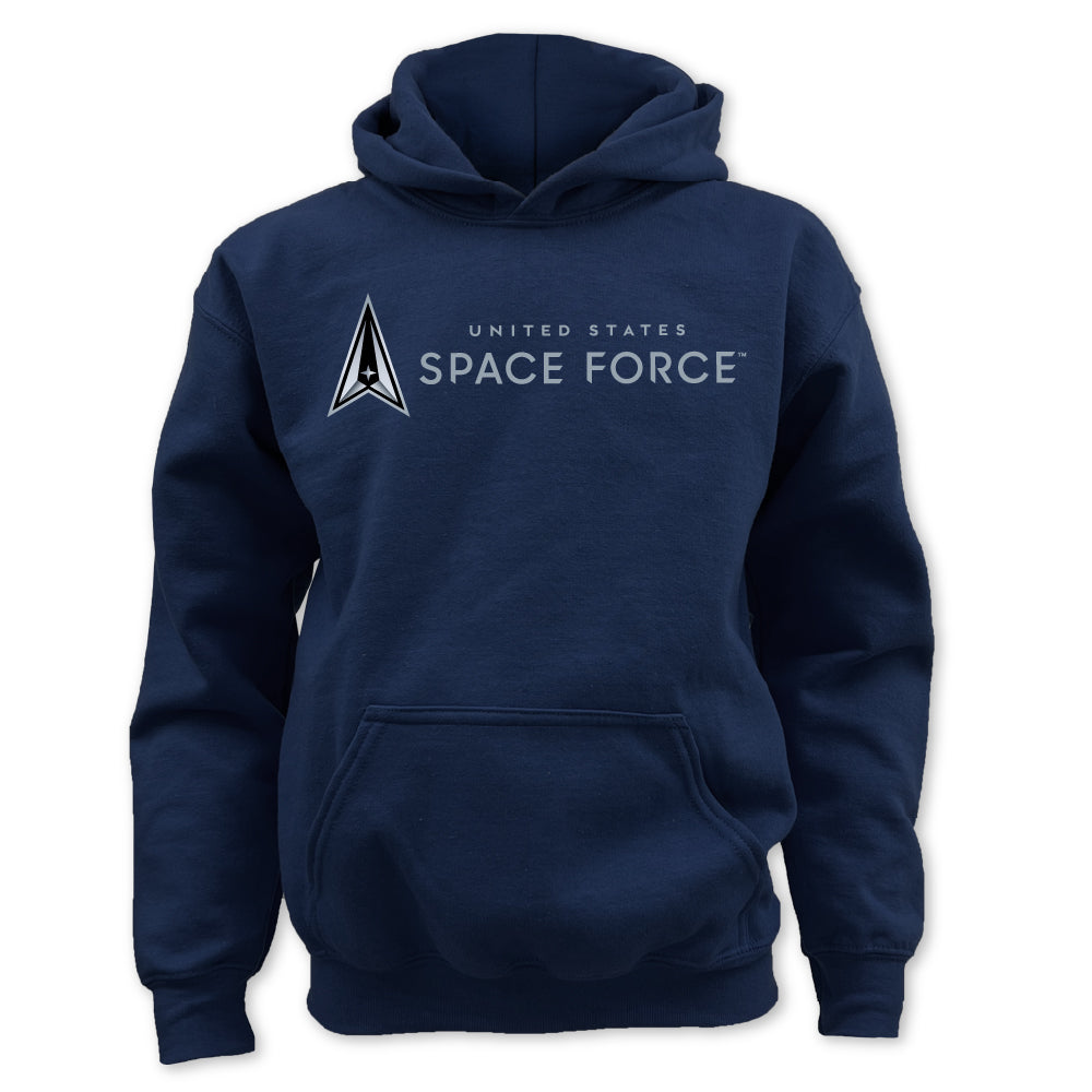Pick Your Design Space Force Youth Hooded Sweatshirt (Navy)