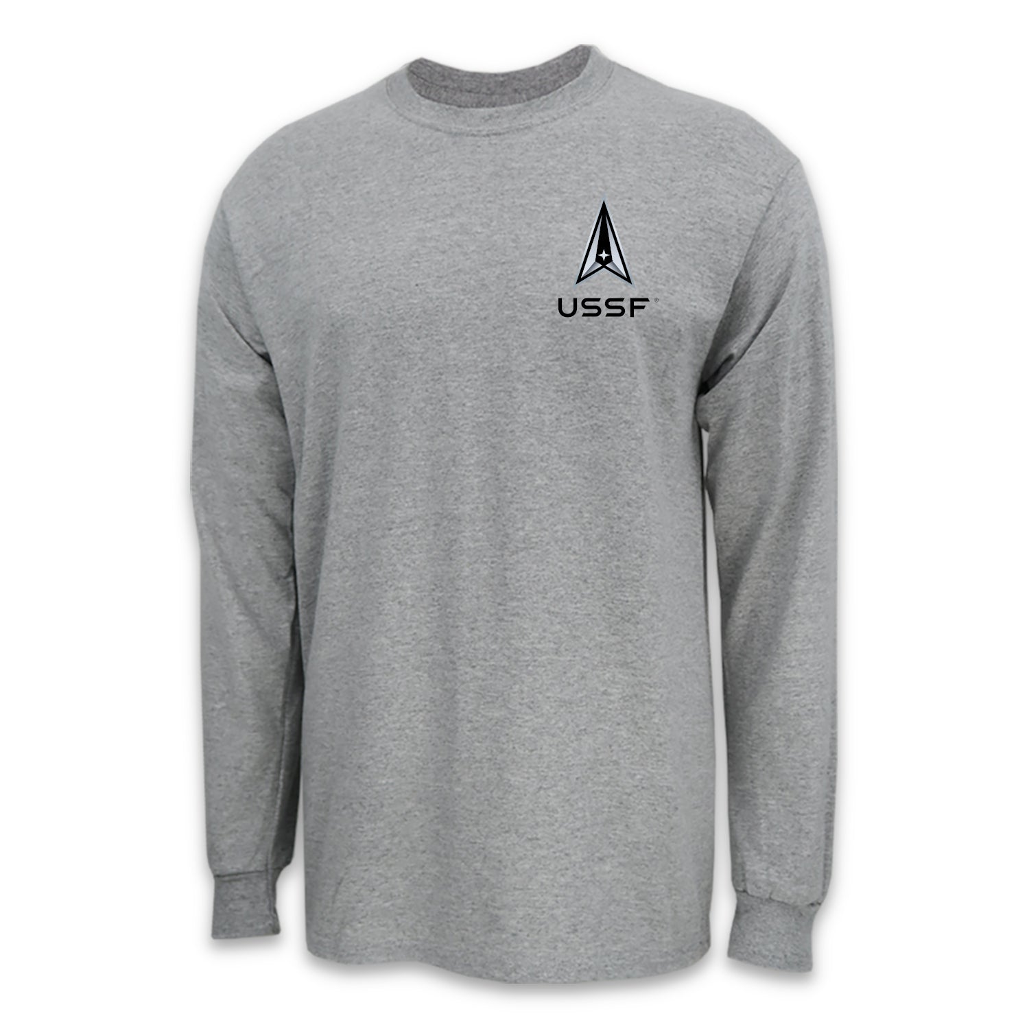 Space Force Mens Left Chest Long Sleeve T-Shirt