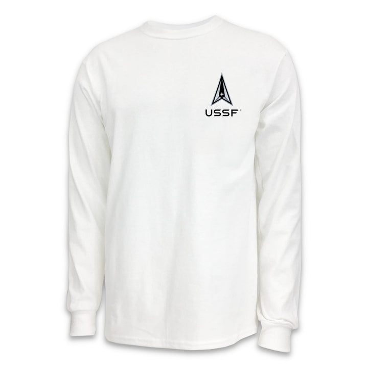 Pick Your Design Space Force Long Sleeve T-Shirt (White)