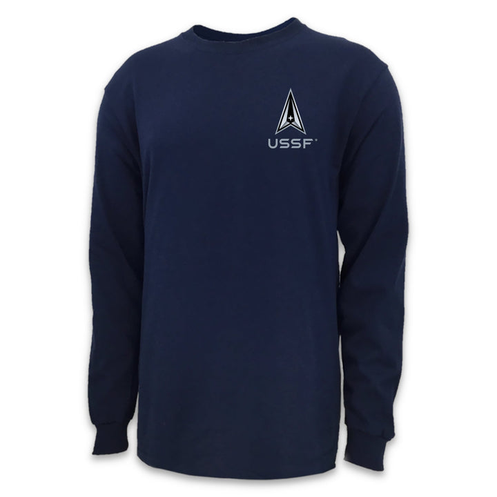 Pick Your Design Space Force Long Sleeve T-Shirt (Navy)