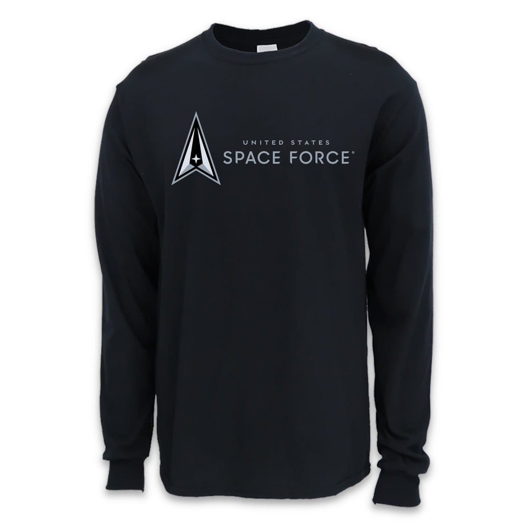 Pick Your Design Space Force Long Sleeve T-Shirt (Black)