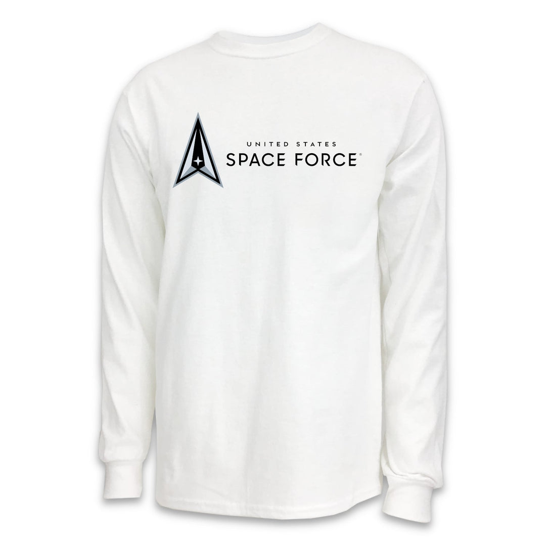 Pick Your Design Space Force Long Sleeve T-Shirt (White)