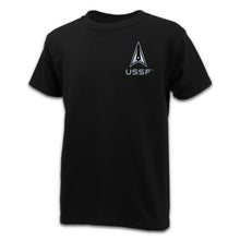 Load image into Gallery viewer, Pick Your Design Space Force Youth T-Shirt (Black)