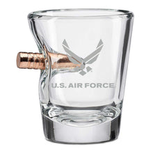 Load image into Gallery viewer, Air Force Wings 308 Bullet 2oz Shot Glass