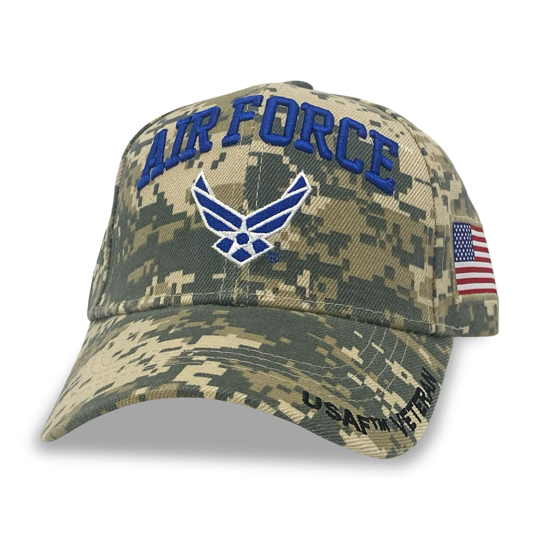 Air Force Wings Veteran Digital Camo Hat (Camo)