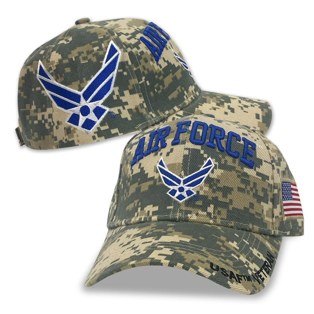 Air Force Wings Veteran Digital Camo Hat (Camo)