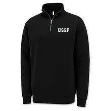 Load image into Gallery viewer, Pick Your Design Space Force 1/4 Zip Sweatshirt (Black)