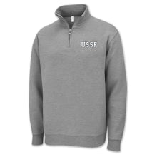 Load image into Gallery viewer, Pick Your Design Space Force 1/4 Zip Sweatshirt (Grey)